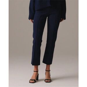 J. Crew Heather Navy Blue Delaney Kickout Sweater Pant Petite Small